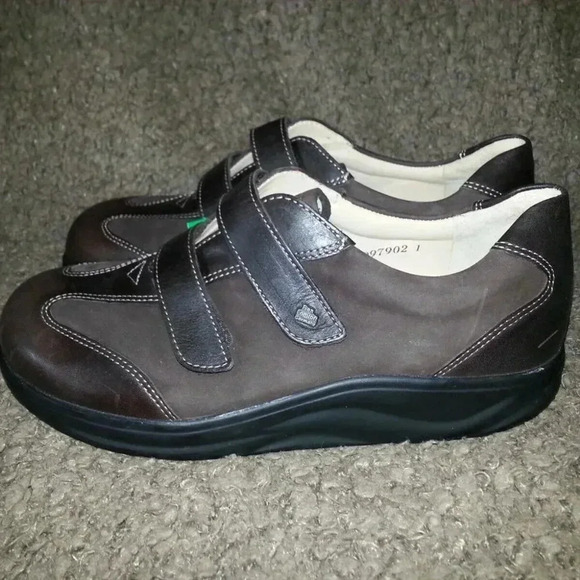 FINN COMFORT-FINNAMIC-Brown Nubuck/Leather Walking-Hook/Loop Straps Size 7-NEW - Picture 2 of 7